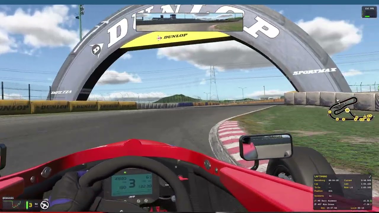 Every corner, coached live: realtime audio coach · iRacing F1600 Tsukuba